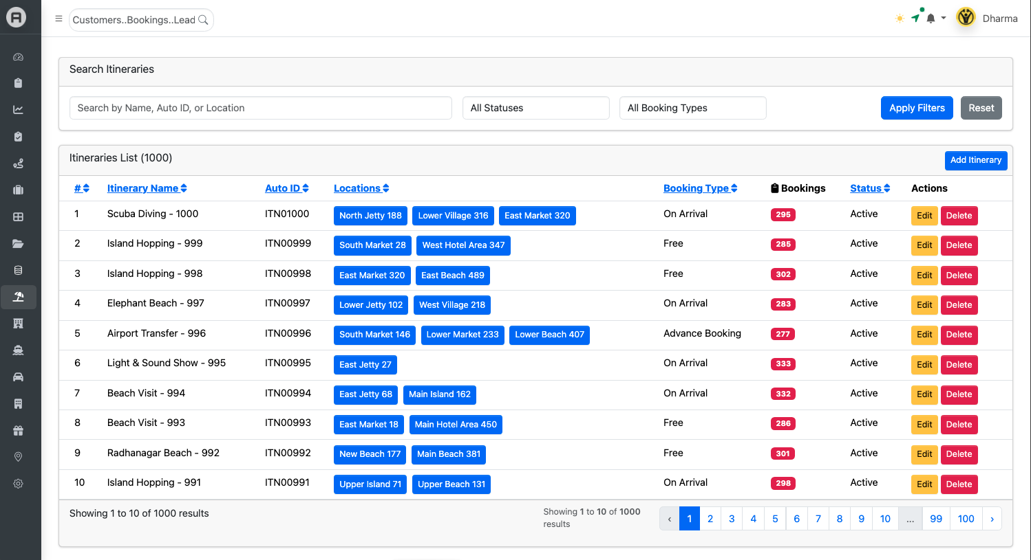 Jaabo CRM Itinerary Builder