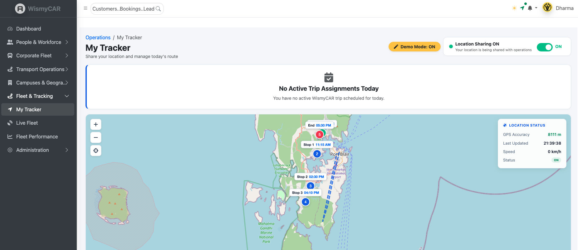 Jaabo Fleet Route Playback