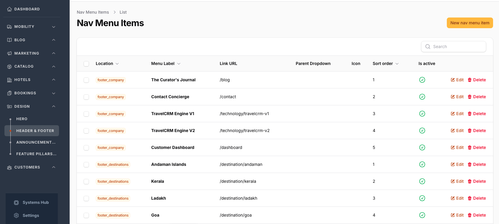 Site Header & Mega-Menu Navigation Builder
